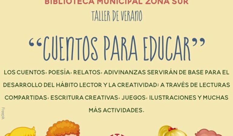 Bibliotecas Juan Pablo Forner y Zona Sur abren plazo inscripcin para talleres de verano
